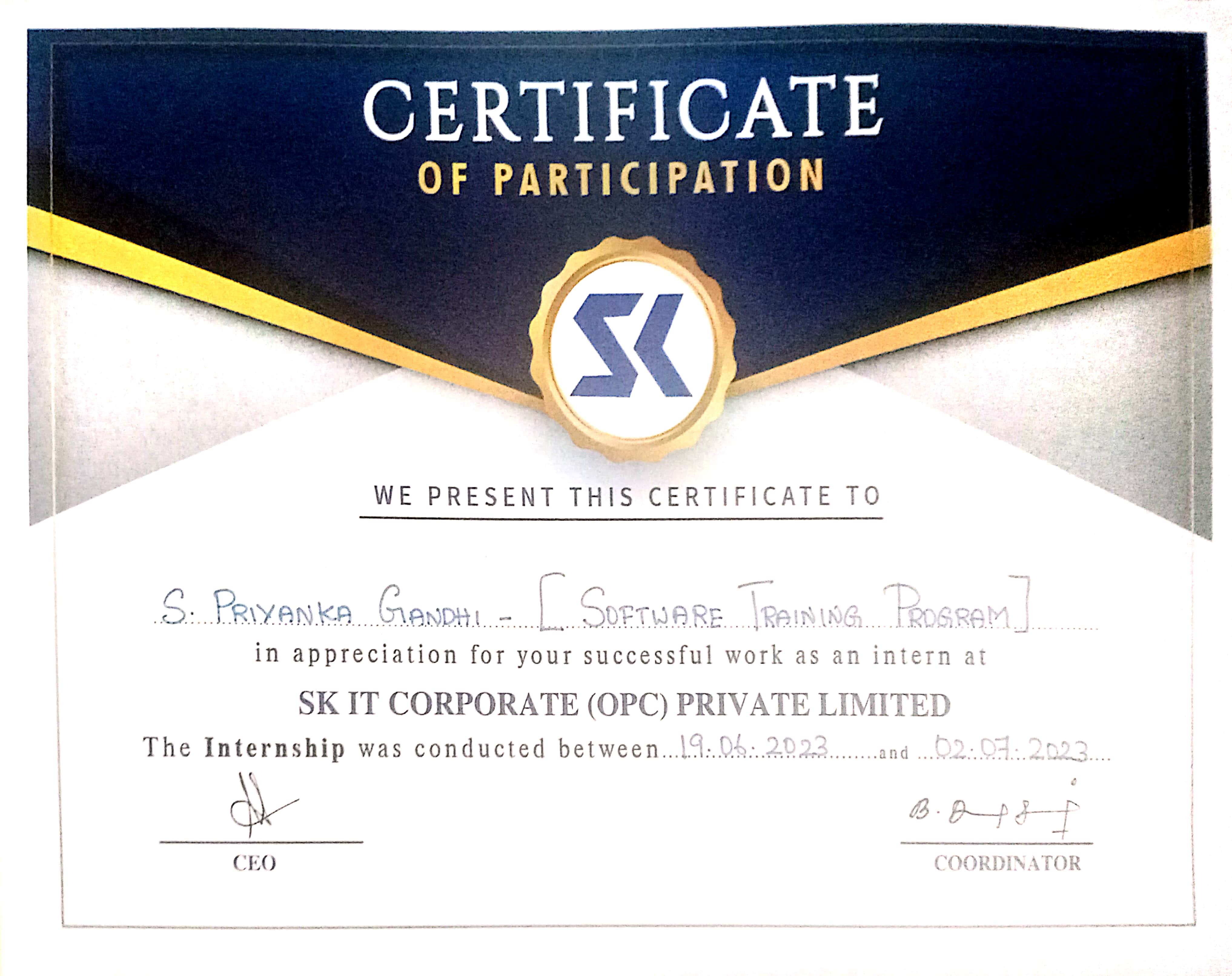 Certificate 3